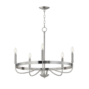 Maxim - 14495SN - Five Light Chandelier - Frankie - Satin Nickel