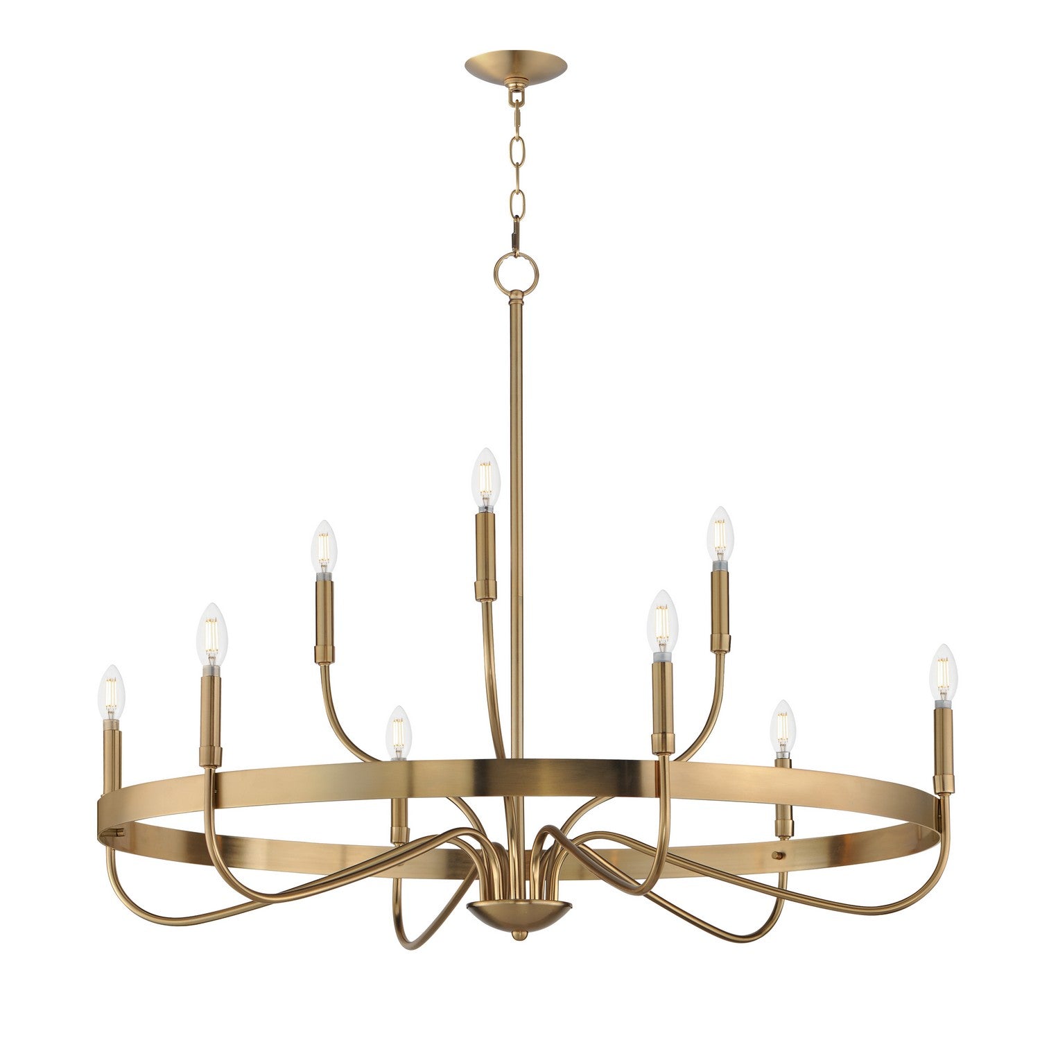 Maxim - 14499HR - Nine Light Chandelier - Frankie - Heritage