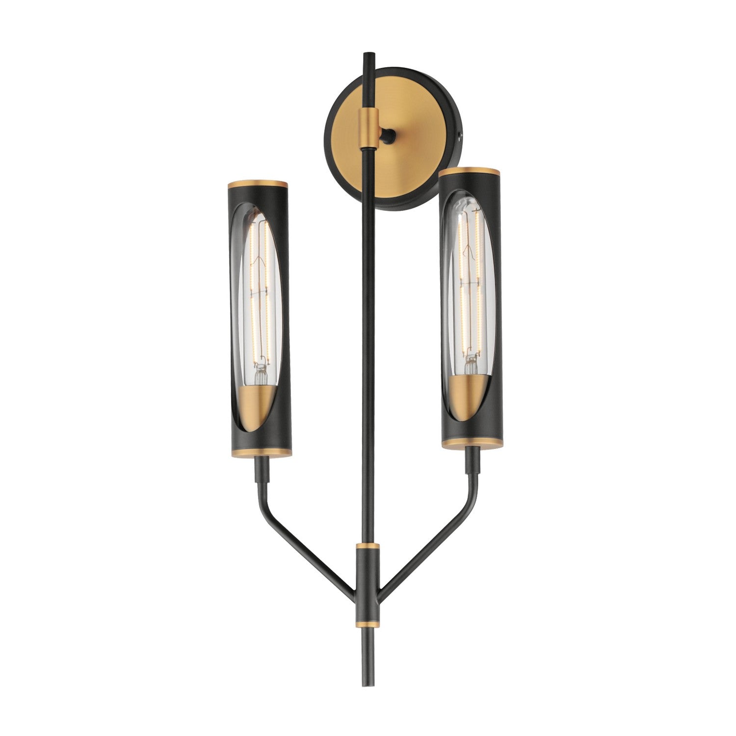 Maxim - 16170CLBKAB - LED Wall Sconce - Regent - Black / Antique Brass