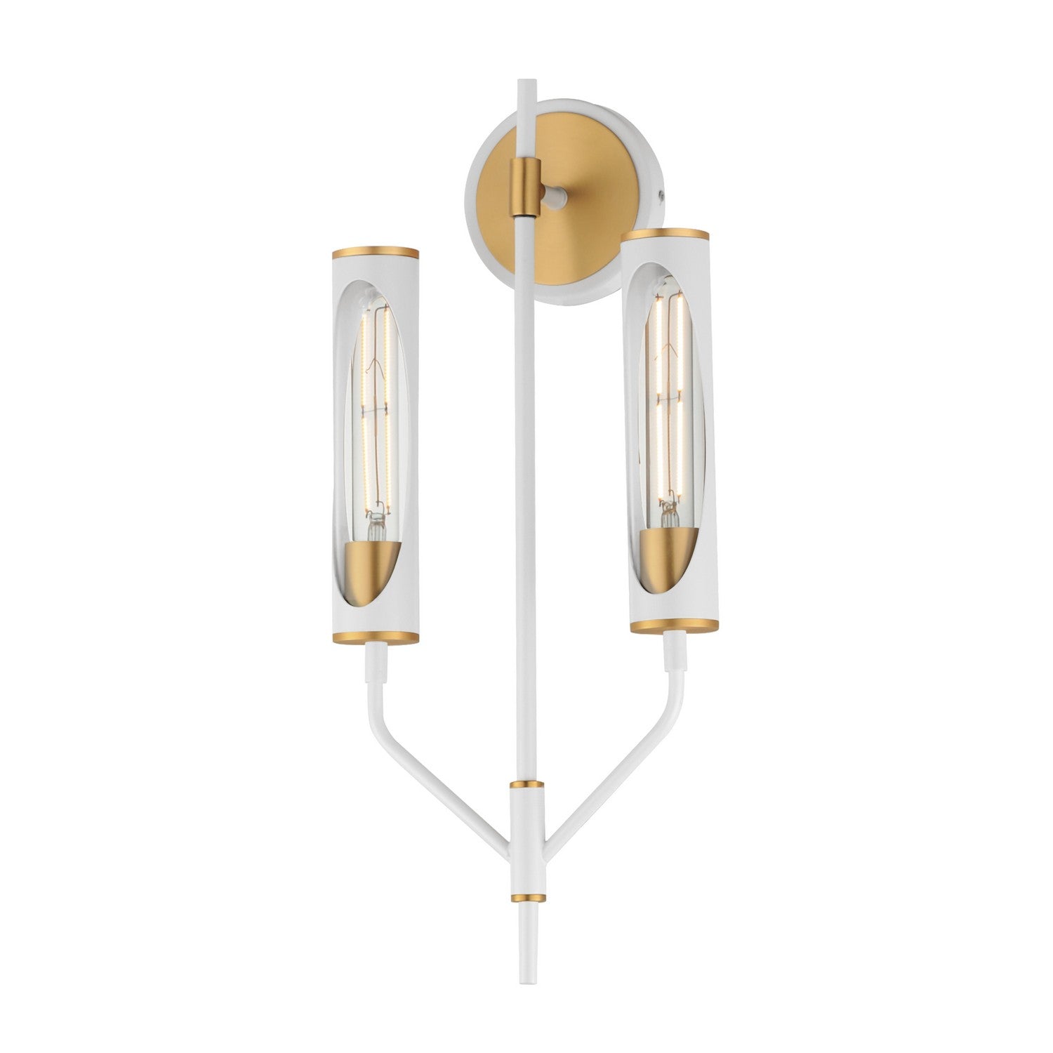 Maxim - 16170CLLFGNAB - LED Wall Sconce - Regent - Light French Gray / Natural Aged Brass