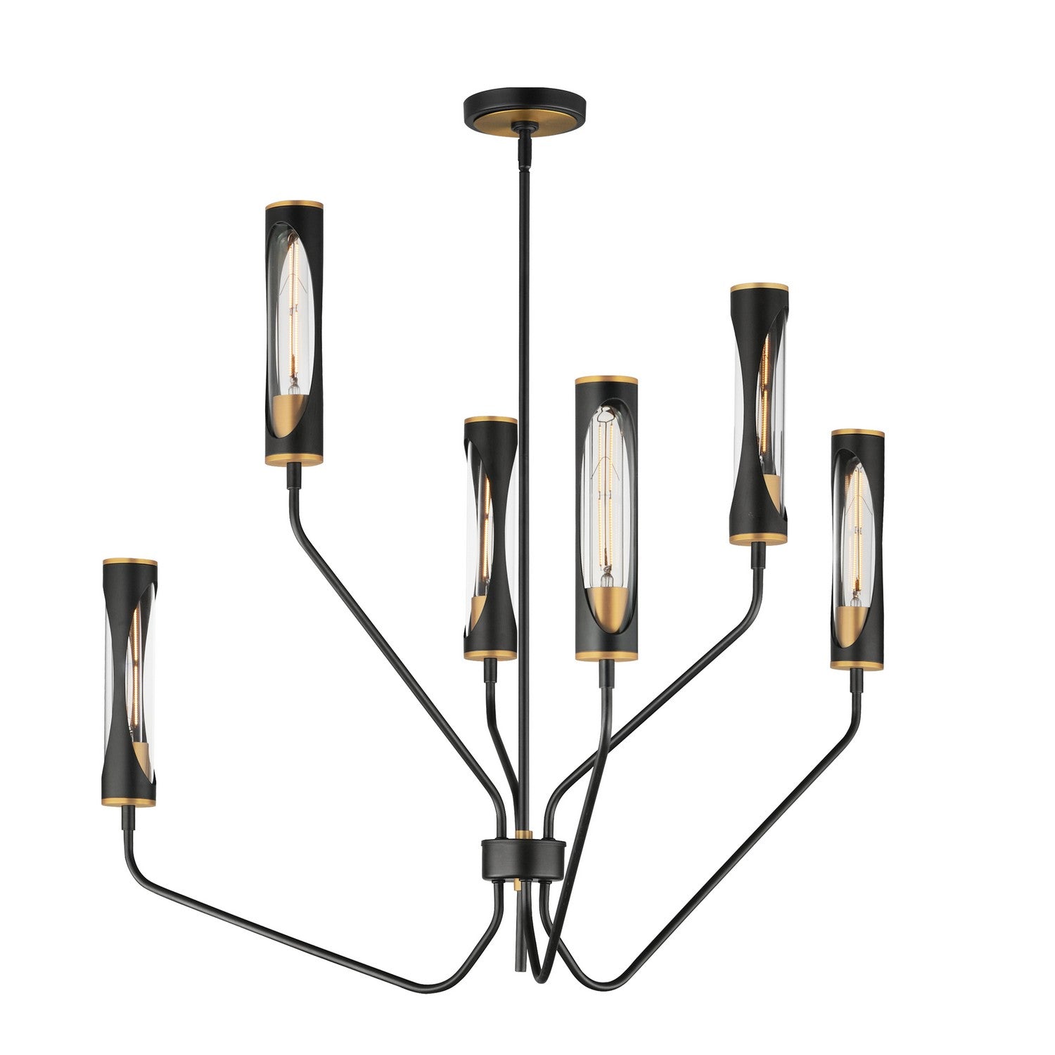 Maxim - 16176CLBKAB - LED Pendant - Regent - Black / Antique Brass