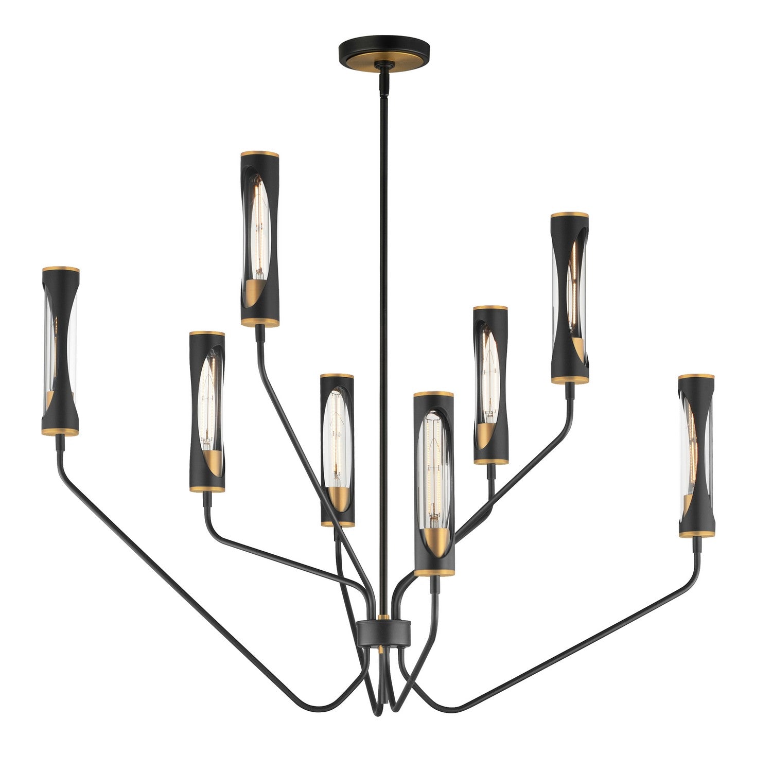 Maxim - 16178CLBKAB - LED Chandelier - Regent - Black / Antique Brass