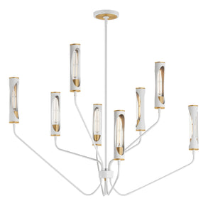 Maxim - 16178CLLFGNAB - LED Chandelier - Regent - Light French Gray / Natural Aged Brass