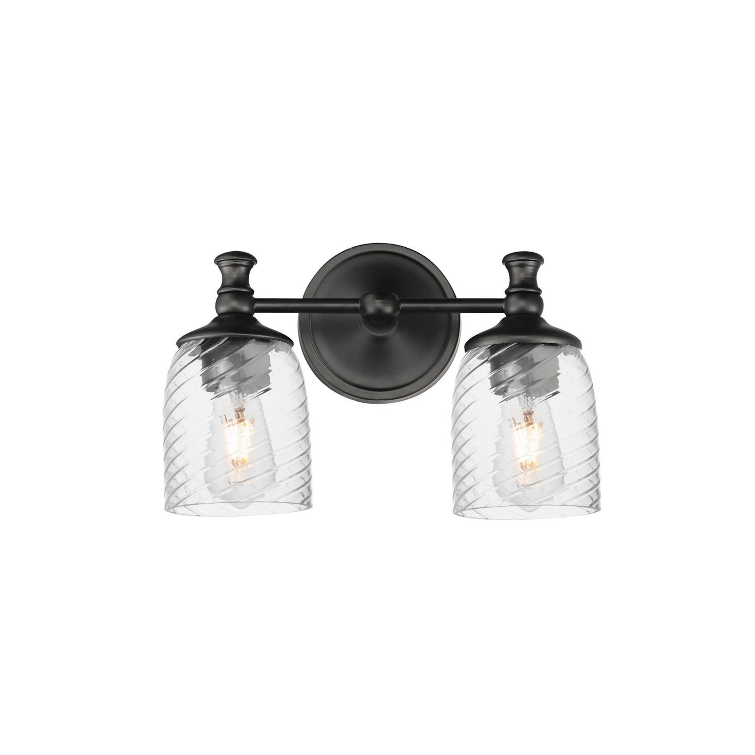 Maxim - 21352CRBK - Two Light Wall Sconce - Swirl - Black