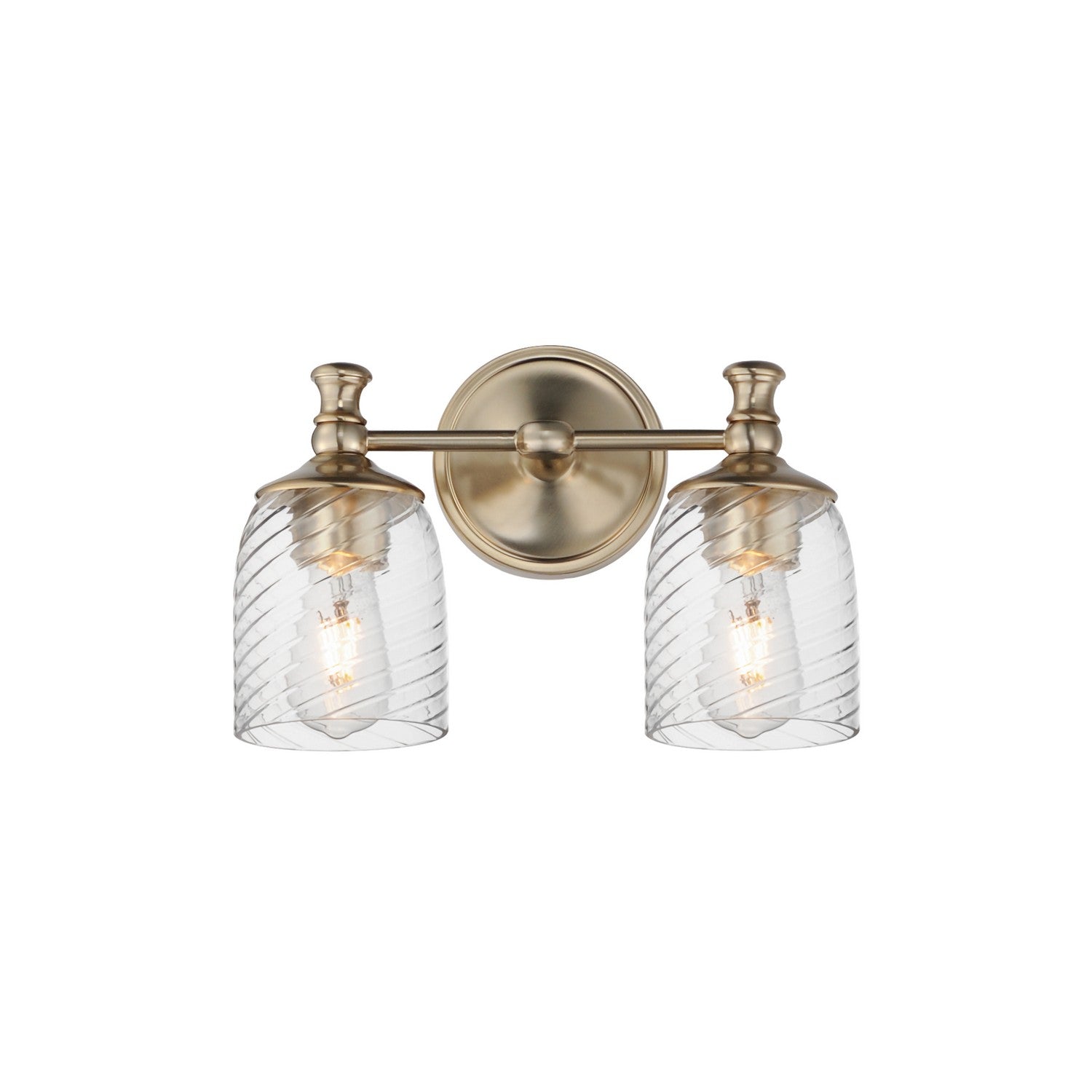 Maxim - 21352CRSCH - Two Light Wall Sconce - Swirl - Satin Champagne