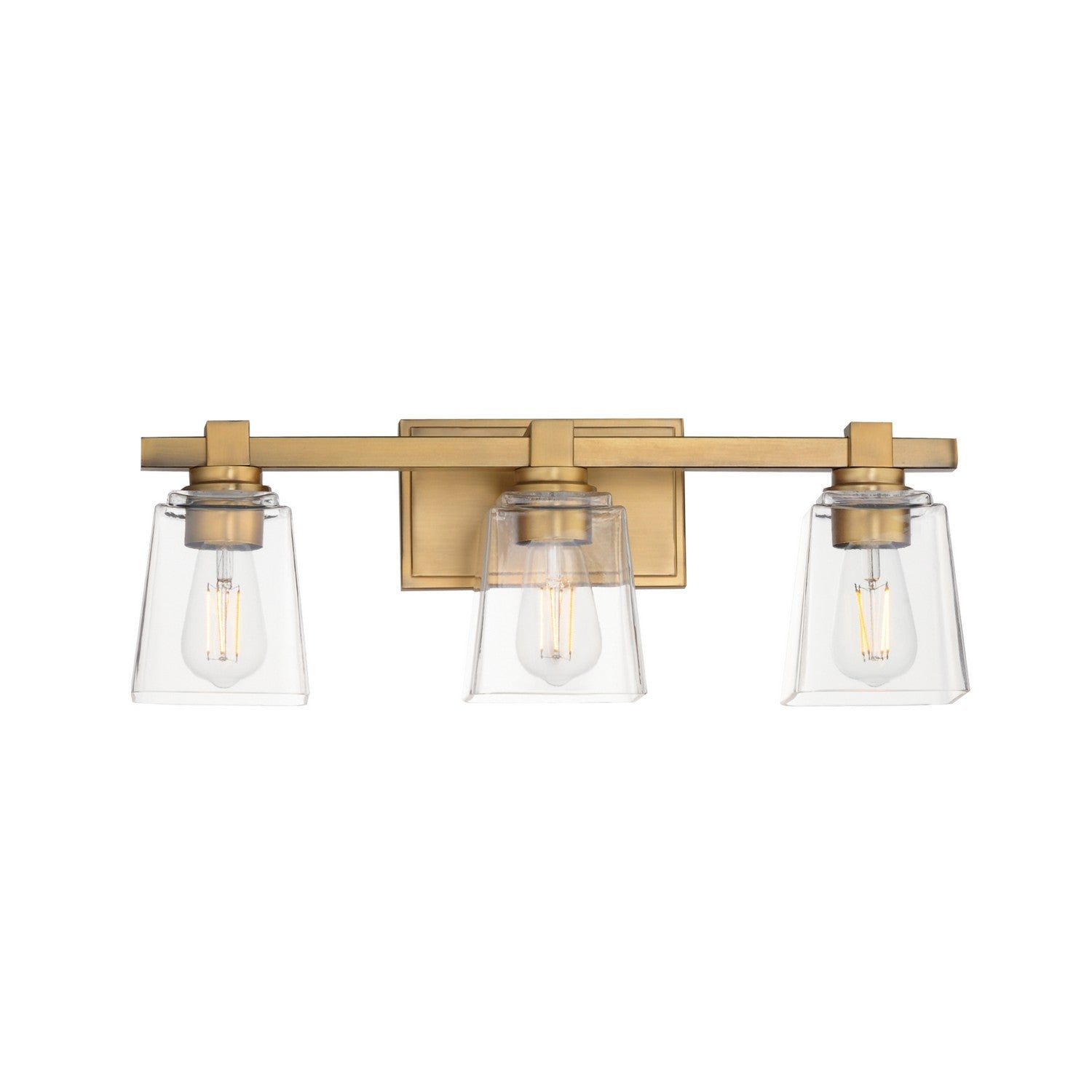 Maxim - 21383CLNAB - Three Light Bath Vanity - Cubos - Natural Aged Brass