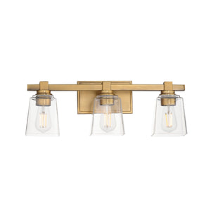 Maxim - 21383CLNAB - Three Light Bath Vanity - Cubos - Natural Aged Brass