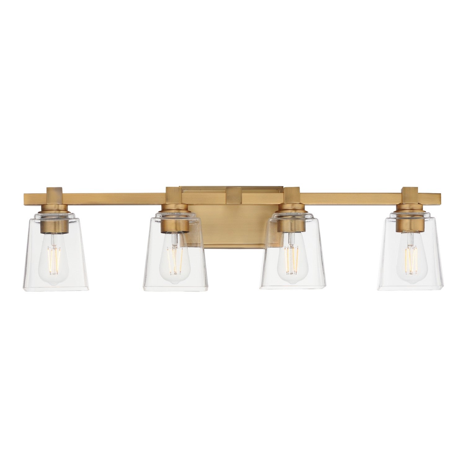 Maxim - 21384CLNAB - Four Light Bath Vanity - Cubos - Natural Aged Brass