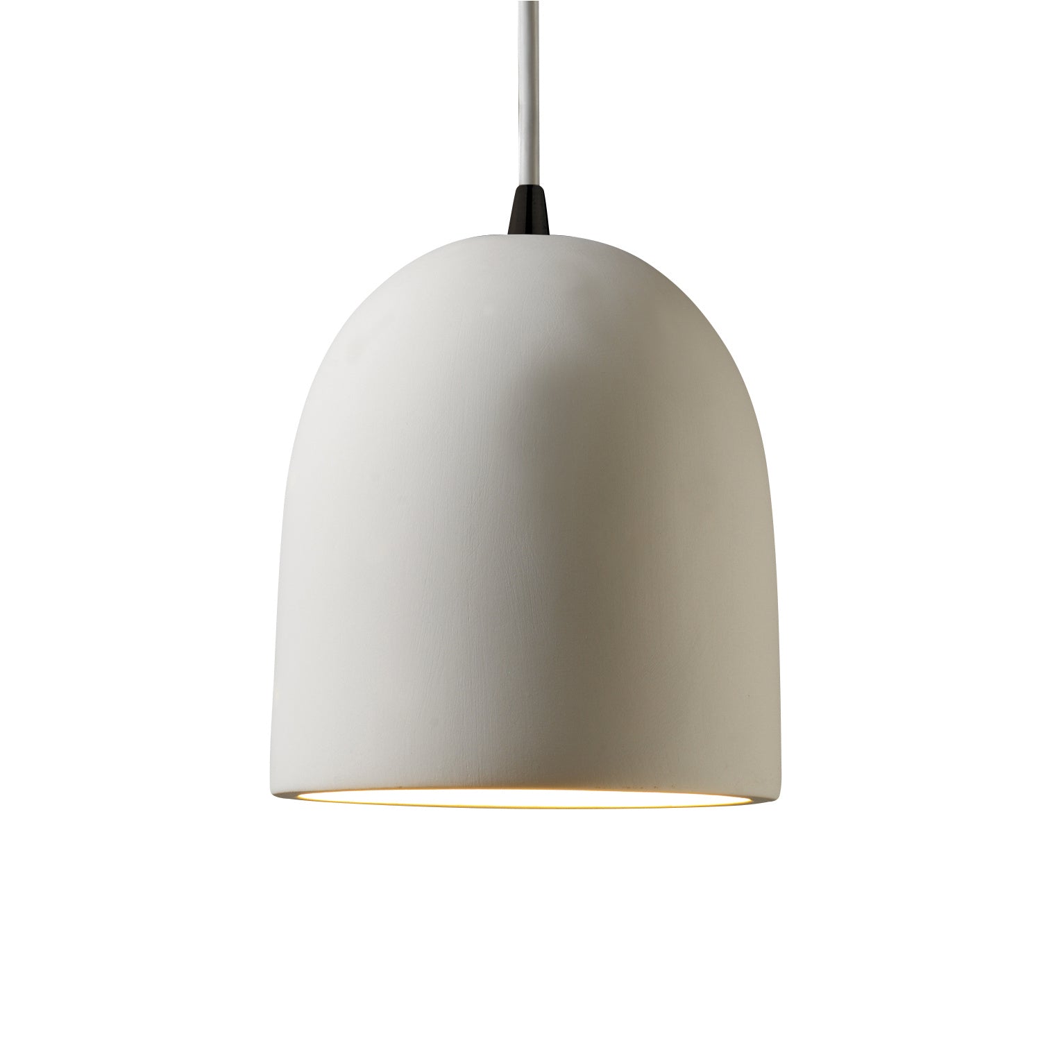 Justice Designs - CER-9610-BIS-MBLK-WTCD - One Light Pendant - Radiance - Bisque