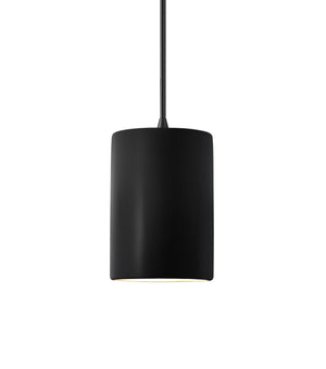 Justice Designs - CER-9620-CRB-MBLK-BKCD - One Light Pendant - Radiance - Carbon - Matte Black