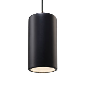 Justice Designs - CER-9625-CRB-CROM-BKCD - One Light Pendant - Radiance - Carbon - Matte Black