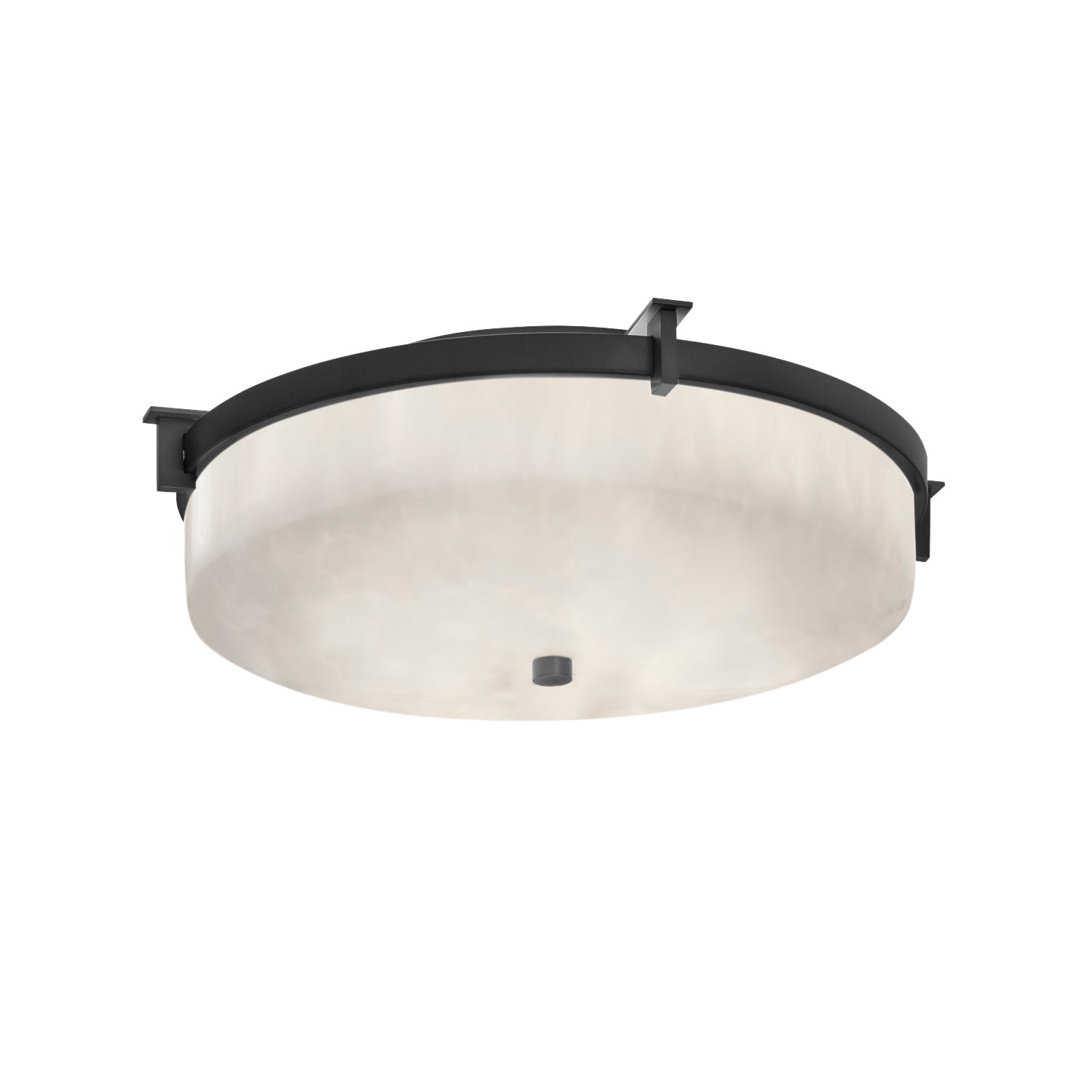 Justice Designs - CLD-8985-MBLK - Two Light Flush-Mount - Clouds - Matte Black