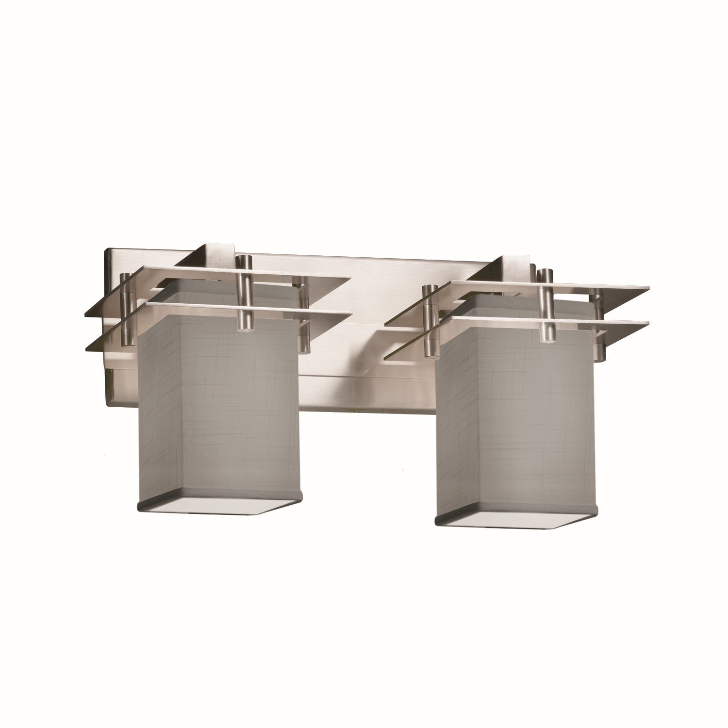 Justice Designs - FAB-8172-15-GRAY-NCKL-LED2-1400 - LED Bath Bar - Textile - Brushed Nickel