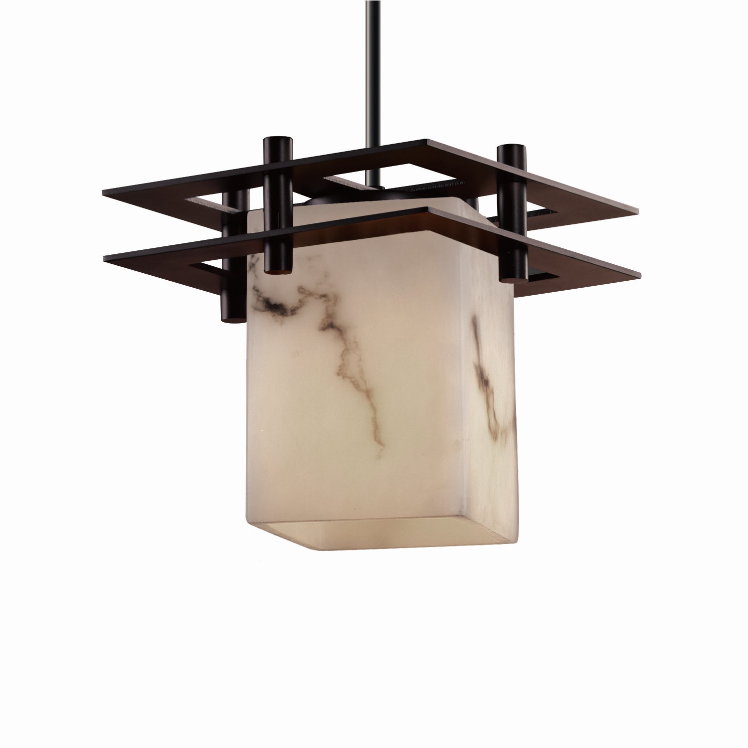 Justice Designs - FAL-8165-15-DBRZ-BKCD - One Light Pendant - LumenAria - Dark Bronze