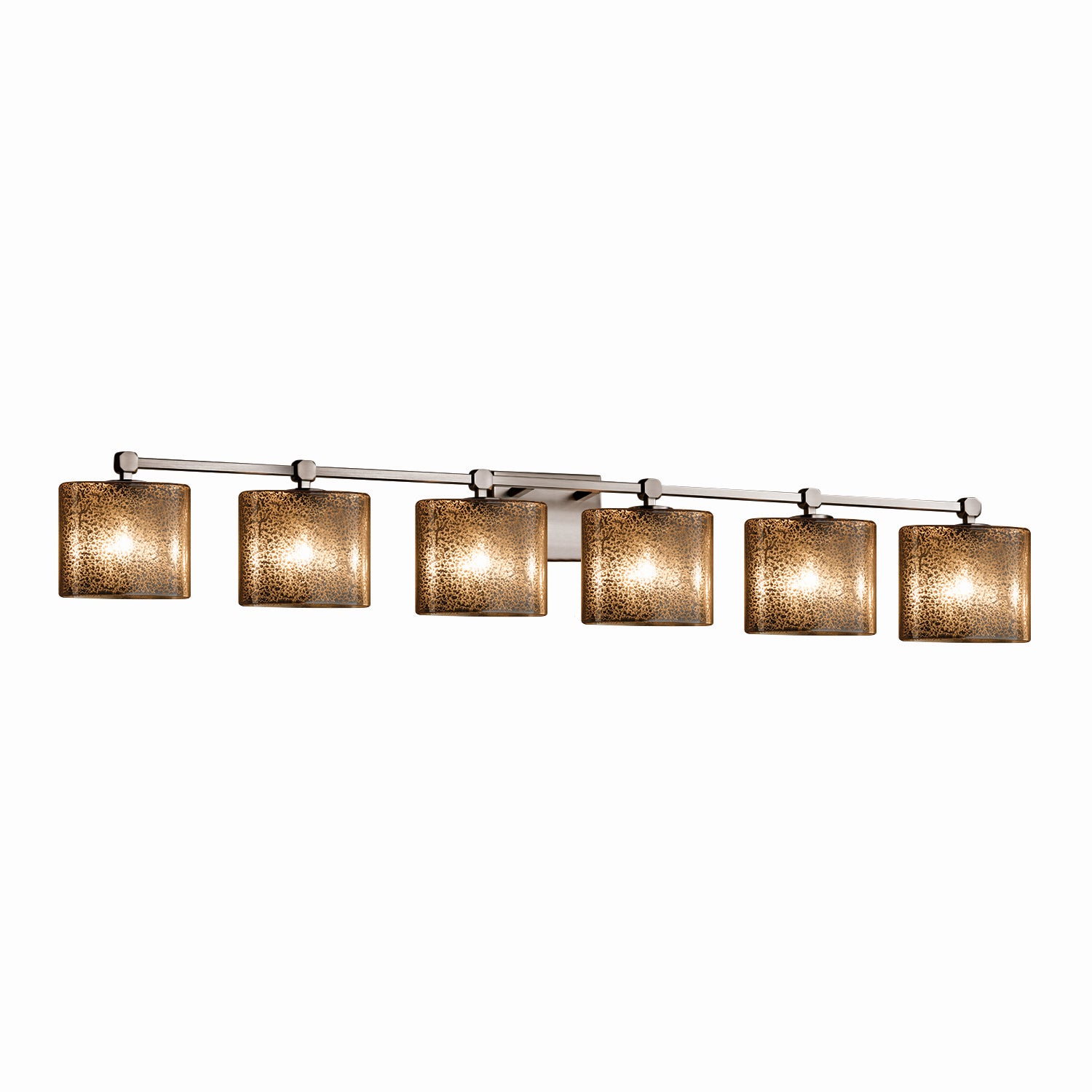 Justice Designs - FSN-8426-30-MROR-NCKL - Six Light Bath Bar - Fusion - Brushed Nickel