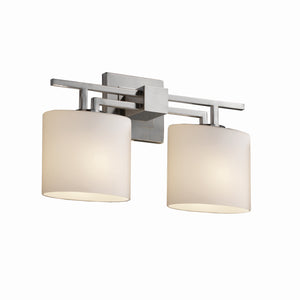 Justice Designs - FSN-8702-30-OPAL-NCKL - Two Light Bath Bar - Fusion - Brushed Nickel