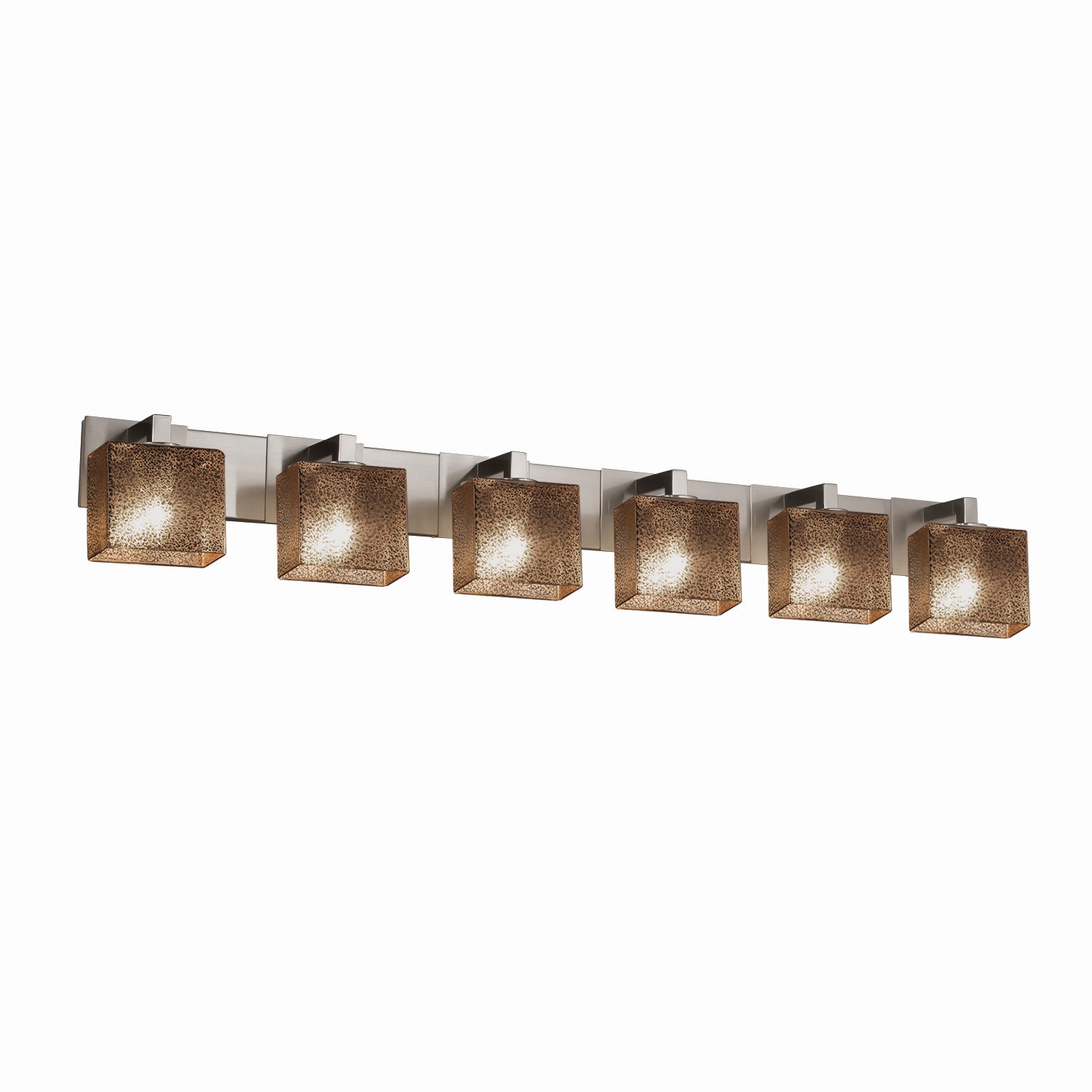 Justice Designs - FSN-8926-55-MROR-NCKL - Six Light Bath Bar - Fusion - Brushed Nickel