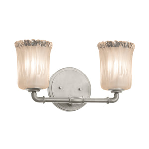 Justice Designs - GLA-8462-16-WTFR-NCKL - Two Light Bath Bar - Veneto Luce - Brushed Nickel