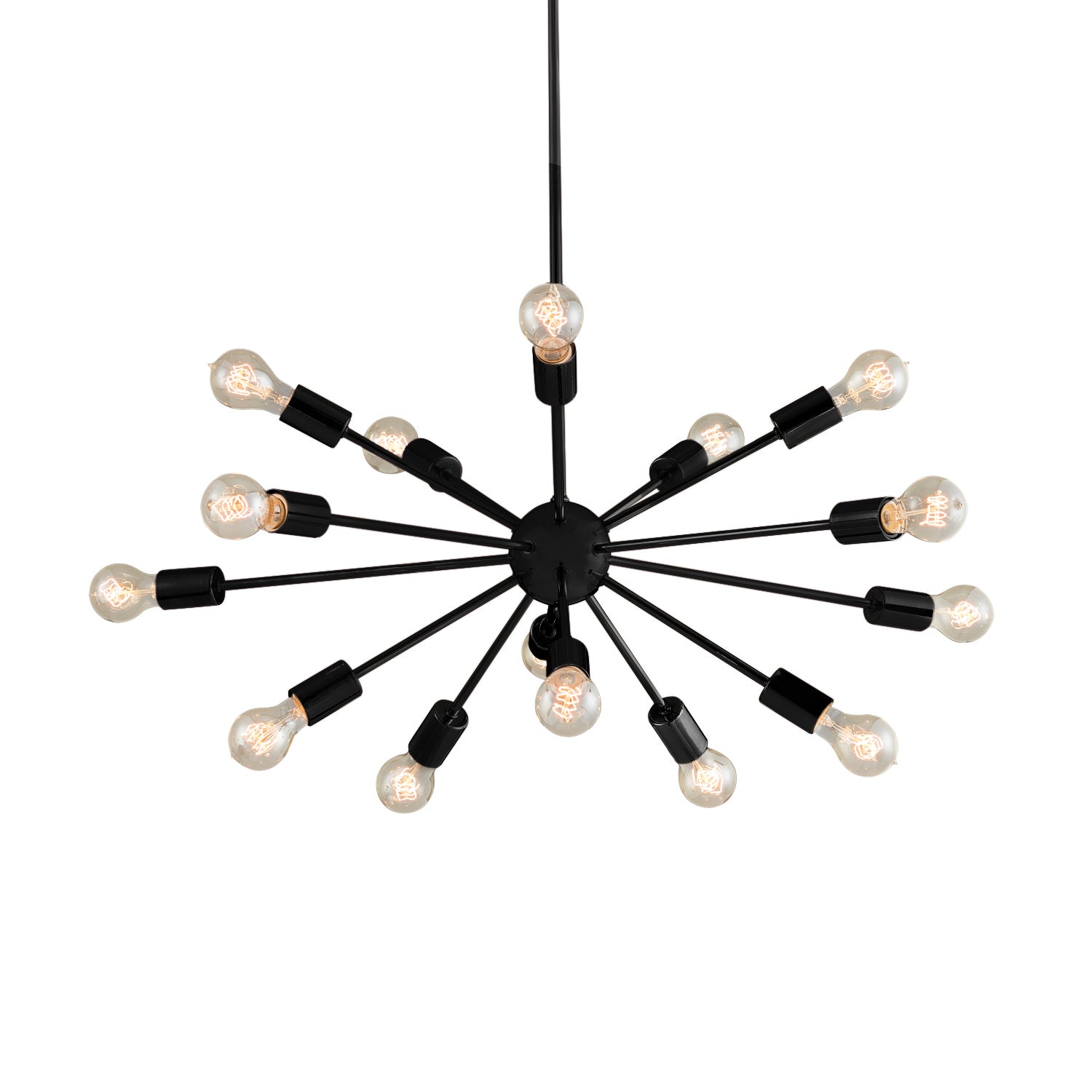 Justice Designs - NSH-8024-MBLK - 15 Light Chandelier - Axion - Matte Black