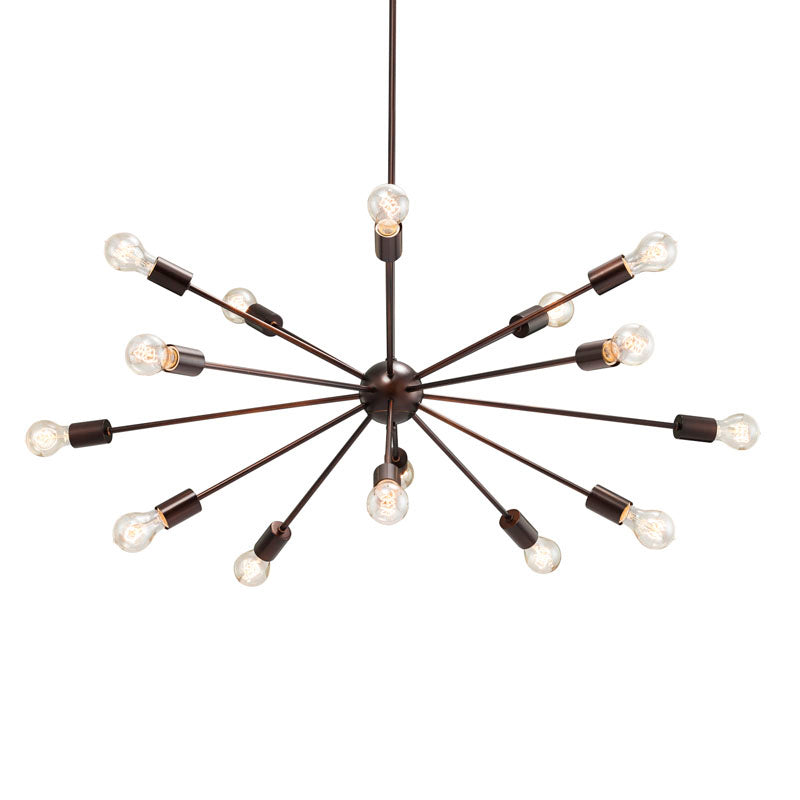 Justice Designs - NSH-8027-MBLK - 15 Light Chandelier - Axion - Matte Black