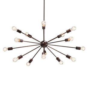 Justice Designs - NSH-8027-MBLK - 15 Light Chandelier - Axion - Matte Black