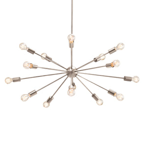 Justice Designs - NSH-8027-NCKL - 15 Light Chandelier - Axion - Brushed Nickel