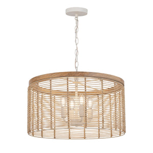 Maxim - 22445NAEC - Four Light Pendant - Vannerie - Ecru