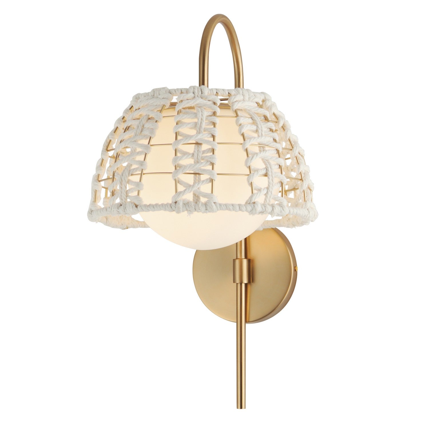 Maxim - 22481SWGLD - One Light Wall Sconce - Macrame - Gold