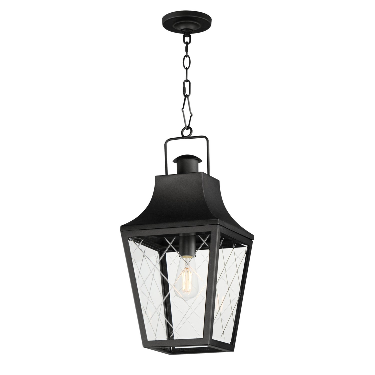 Maxim - 30369CLBK - One Light Outdoor Pendant - Storybook - Black