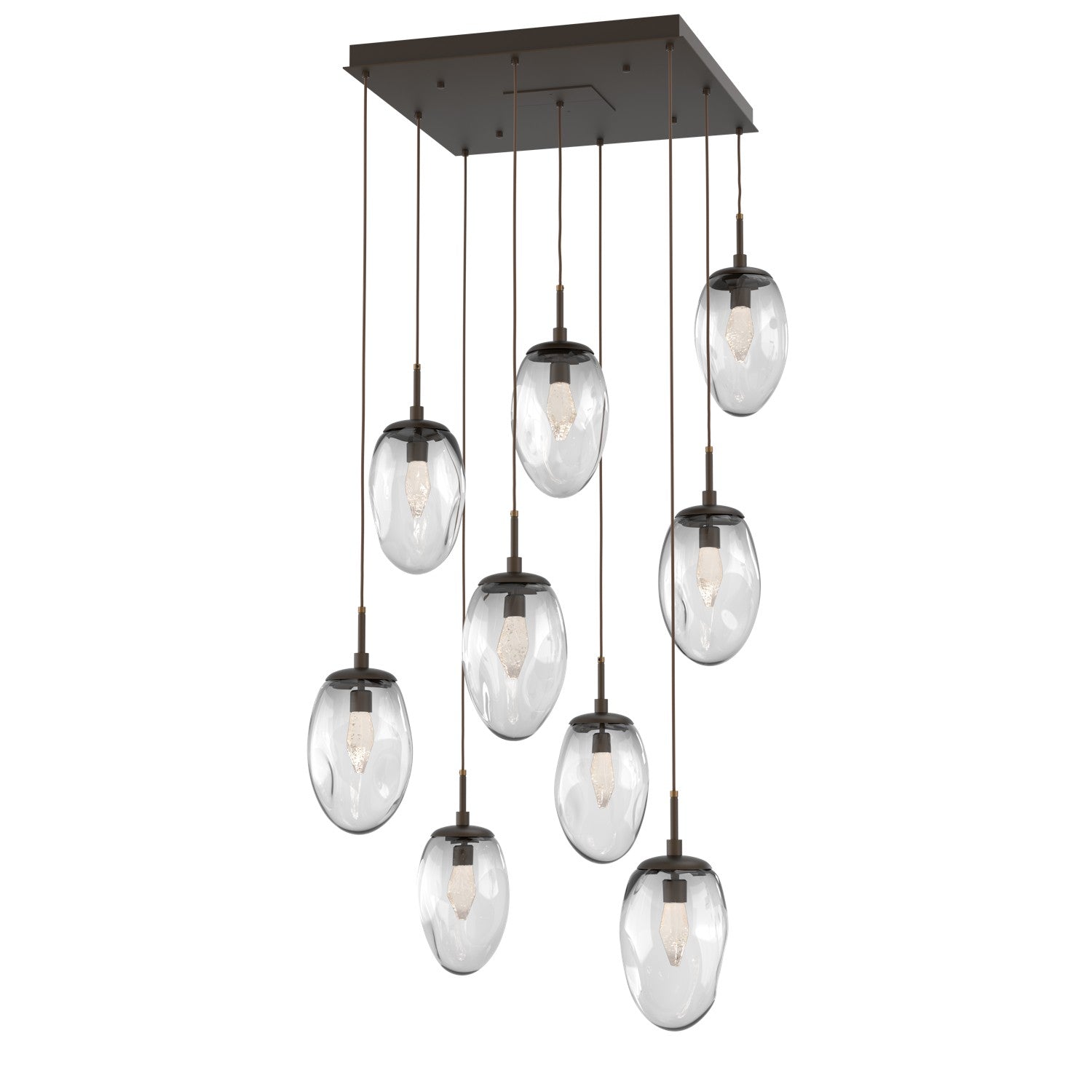 Hammerton Studio - CHB0067-09-FB-GC-C01-L3 - LED Pendant - Meteo - Flat Bronze