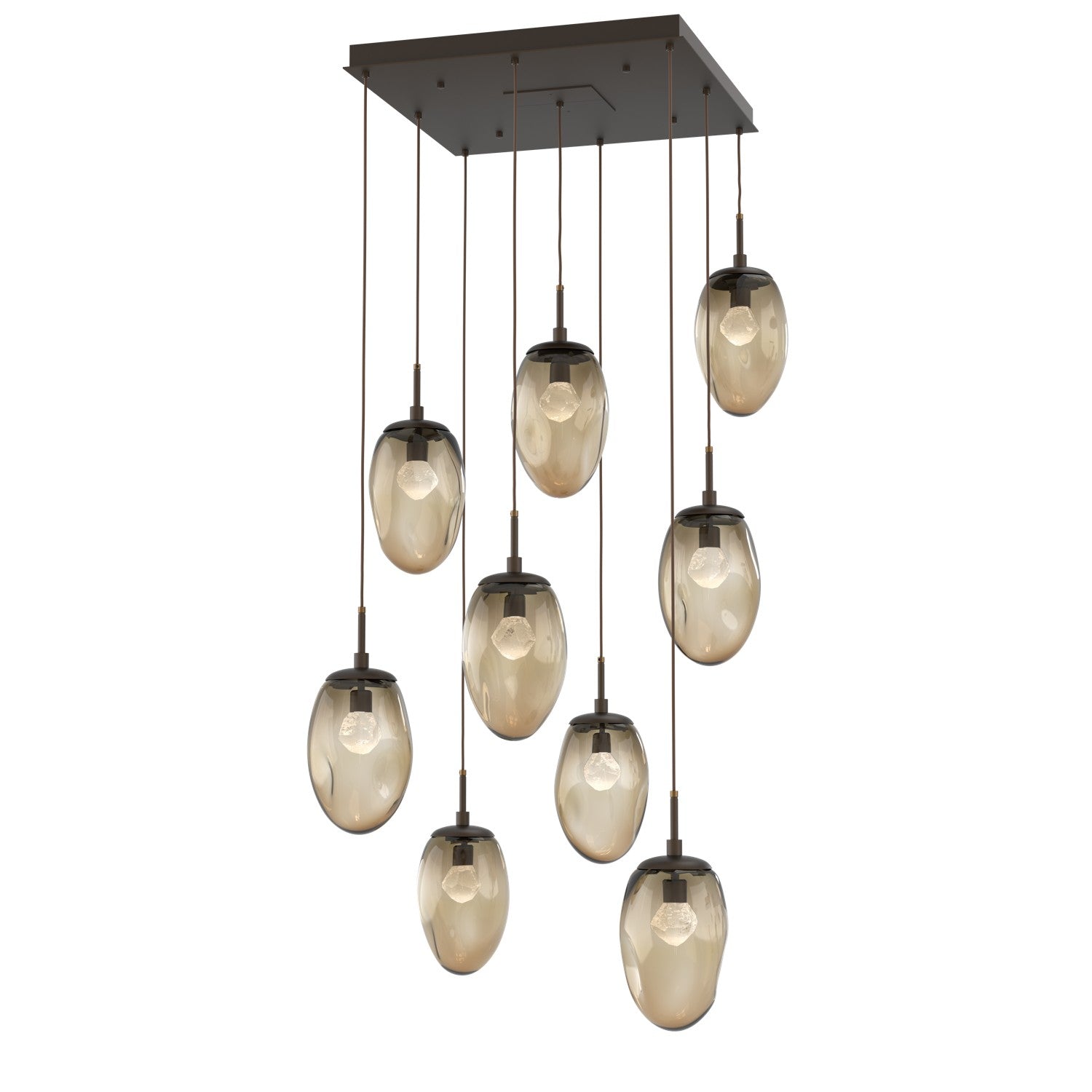 Hammerton Studio - CHB0067-09-FB-ZB-C01-L3 - LED Pendant - Meteo - Flat Bronze