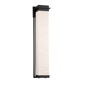 Justice Designs - PNA-7546W-WAVE-MBLK - LED Outdoor Wall Sconce - Porcelina - Matte Black