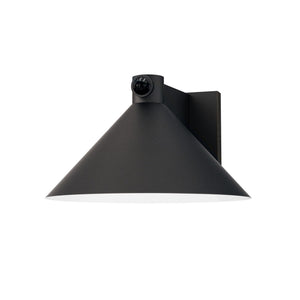 Maxim - 86143BK/MSP - LED Outdoor Wall Sconce W/ Dusk-Dawn - Conoid LED - Black