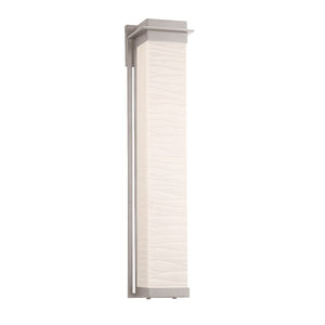 Justice Designs - PNA-7546W-WAVE-NCKL - LED Outdoor Wall Sconce - Porcelina - Brushed Nickel