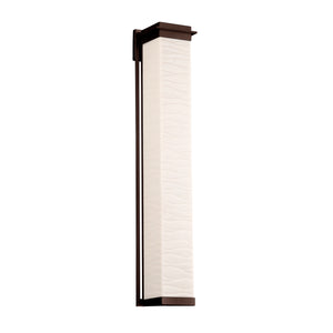 Justice Designs - PNA-7547W-WAVE-DBRZ - LED Outdoor Wall Sconce - Porcelina - Dark Bronze