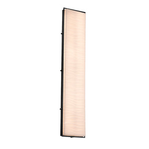 Justice Designs - PNA-7568W-WAVE-MBLK - LED Outdoor Wall Sconce - Porcelina - Matte Black