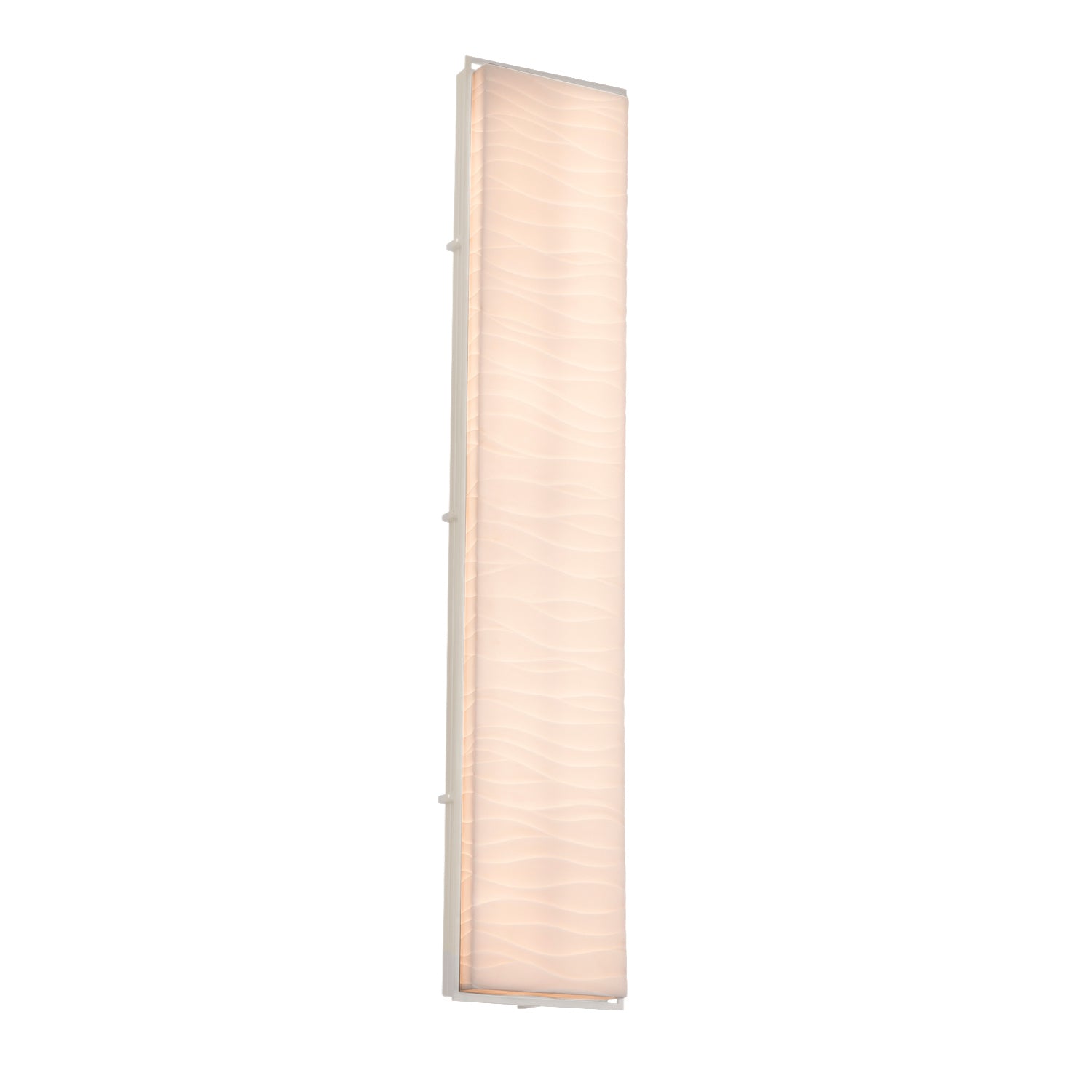 Justice Designs - PNA-7568W-WAVE-NCKL - LED Outdoor Wall Sconce - Porcelina - Brushed Nickel