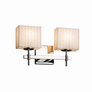 Justice Designs - PNA-8412-55-WFAL-CROM - Two Light Bath Bar - Porcelina - Polished Chrome