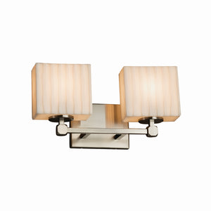 Justice Designs - PNA-8422-55-WFAL-NCKL - Two Light Bath Bar - Porcelina - Brushed Nickel