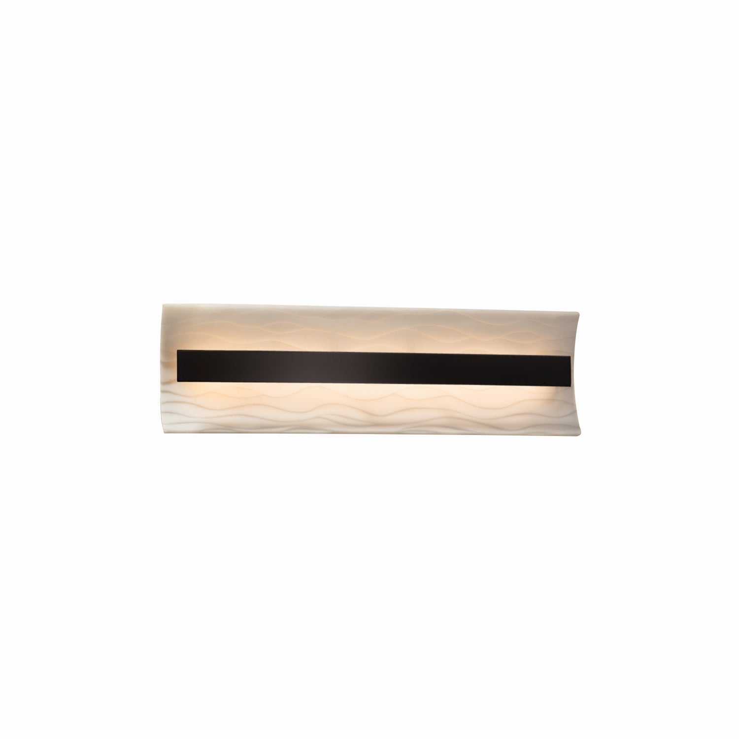 Justice Designs - PNA-8621-WAVE-MBLK - LED Linear Bath Bar - Porcelina - Matte Black