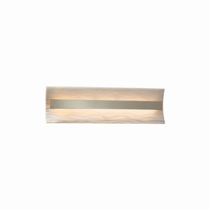 Justice Designs - PNA-8621-WAVE-NCKL - LED Linear Bath Bar - Porcelina - Brushed Nickel