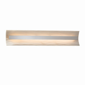 Justice Designs - PNA-8625-WAVE-CROM - LED Linear Bath Bar - Porcelina - Polished Chrome