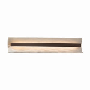 Justice Designs - PNA-8625-WAVE-DBRZ - LED Linear Bath Bar - Porcelina - Dark Bronze