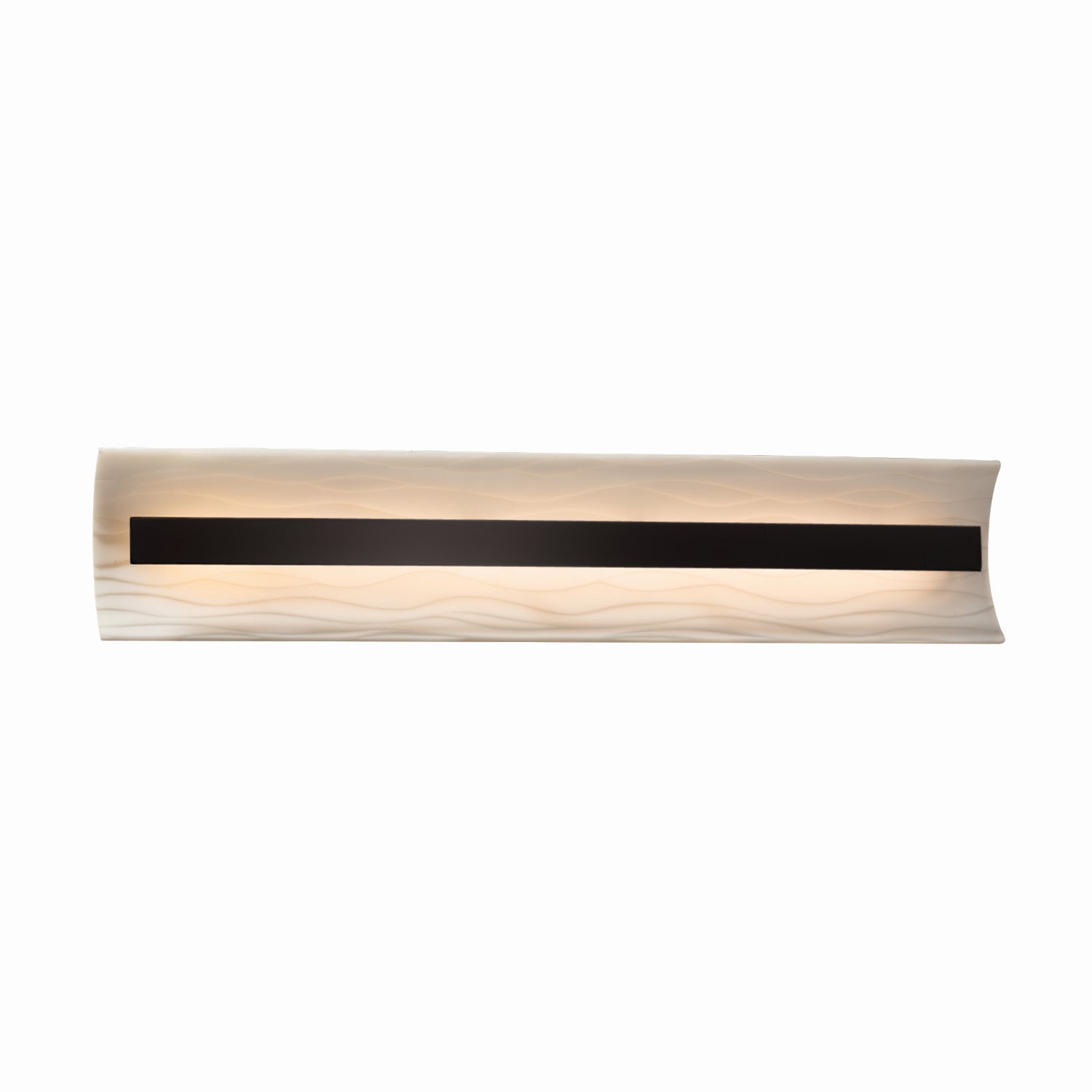 Justice Designs - PNA-8625-WAVE-MBLK - LED Linear Bath Bar - Porcelina - Matte Black