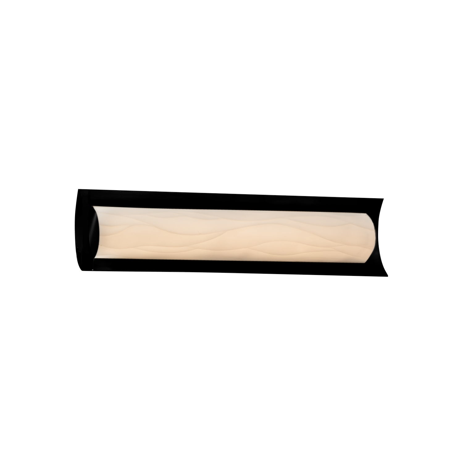 Justice Designs - PNA-8631-WAVE-MBLK - LED Linear Bath Bar - Porcelina - Matte Black