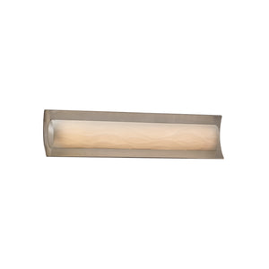 Justice Designs - PNA-8631-WAVE-NCKL - LED Linear Bath Bar - Porcelina - Brushed Nickel