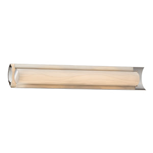 Justice Designs - PNA-8635-WAVE-CROM - LED Linear Bath Bar - Porcelina - Polished Chrome