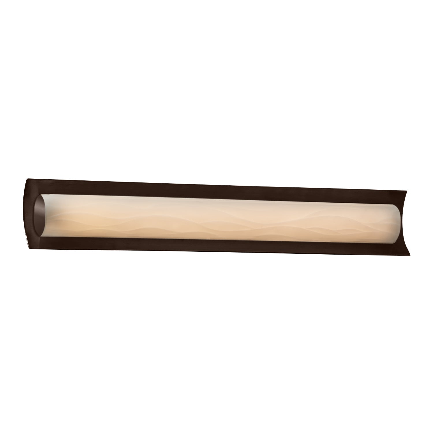 Justice Designs - PNA-8635-WAVE-DBRZ - LED Linear Bath Bar - Porcelina - Dark Bronze