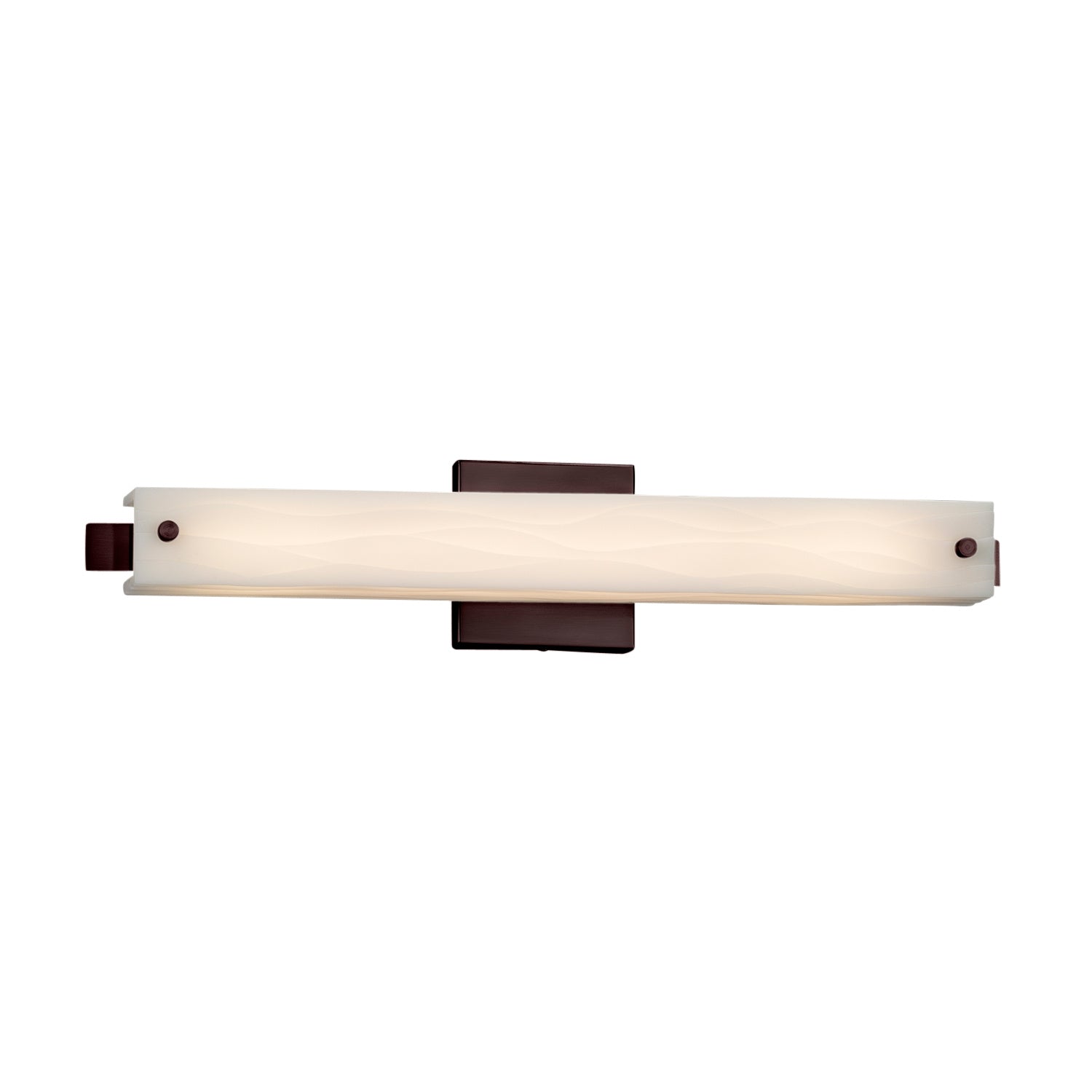 Justice Designs - PNA-8681-WAVE-DBRZ - LED Linear Bath Bar - Porcelina - Dark Bronze