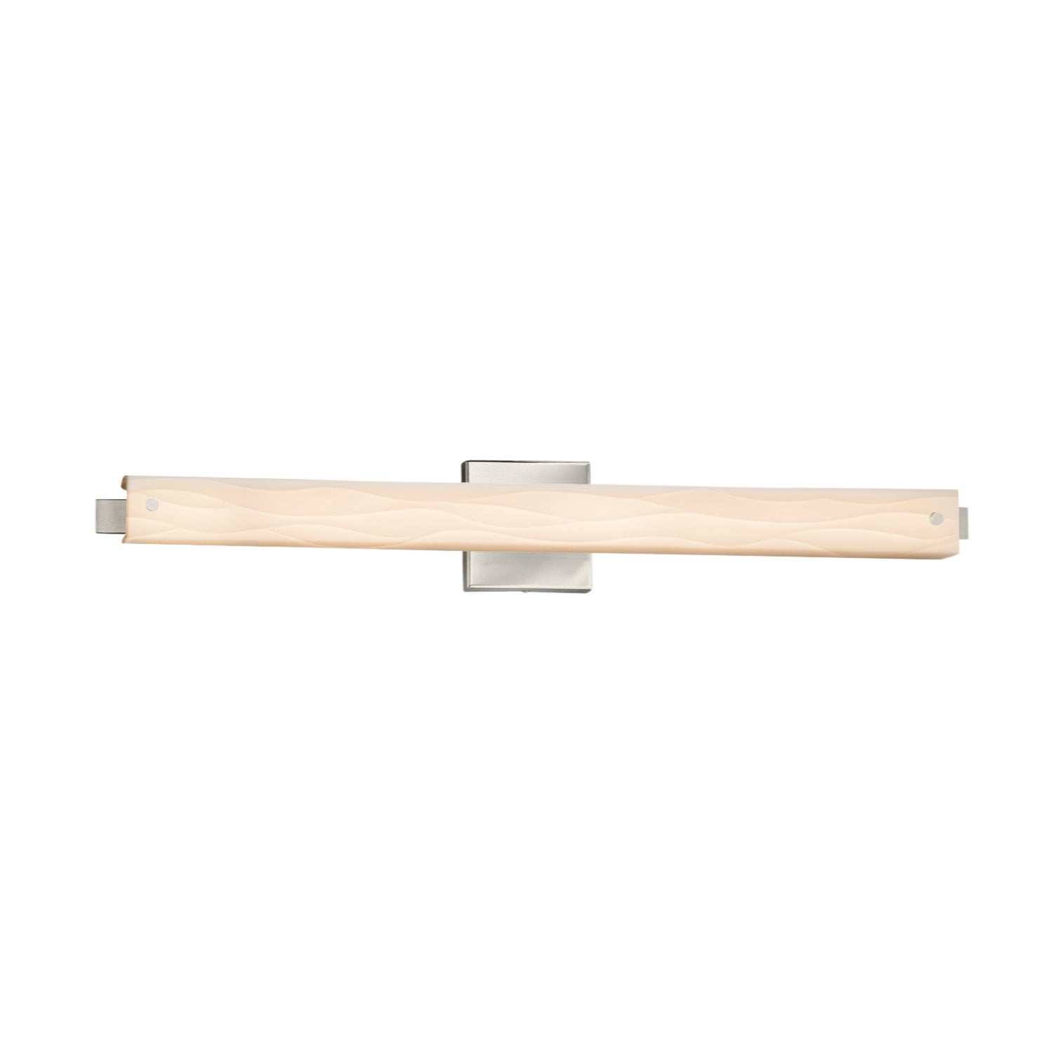 Justice Designs - PNA-8685-WAVE-NCKL - LED Linear Bath Bar - Porcelina - Brushed Nickel